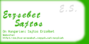 erzsebet sajtos business card