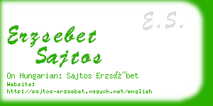 erzsebet sajtos business card